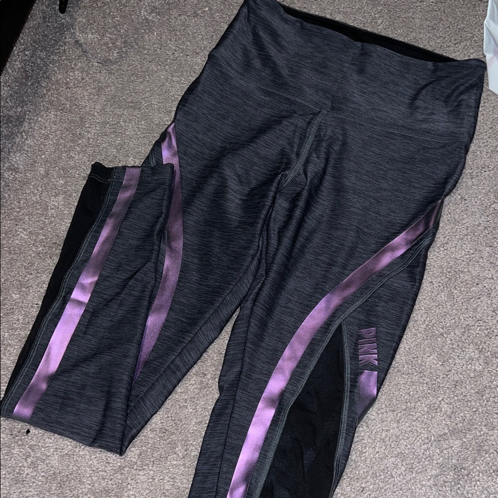 PINK Victoria's Secret Kids Leggings in Black and Purple